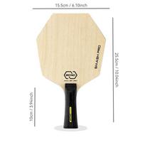 Hexagon Table Tennis Bat Base Plate Larger Hitting Area Pure Wood Blade Professional Paddle for Tranning Offensive Ping Pong beige