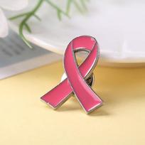 Pink Ribbon Brooch: Women's Health Promotion Lapel Pin Badge Souvenir pink