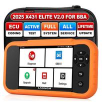 LAUNCH X431 CRE 2.0 for BBA Lifetime Free Bidirectional  OBD2 Scan Tool Full System Auto ECU Coding Machine 5" Battery Powered