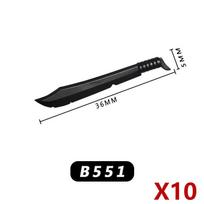 Medieval Waffen Accessory Building Block Soldier Figure Spartan Warrior Shield Knife Orc Axe King Sword Axe Broadsword Brick Toy black