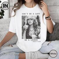 Stevie Nicks Vintage Tshirt Sweatshirt, Don't Be A Lady Be A Legend Shirt, Comfort Colors Shirt, Music Concert, Gift For Women and Man Unisex Shirts XL white