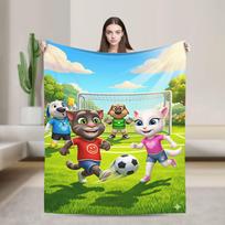 Žaidimas T-Talking T-Tom Ir F-Draugai Mesti pledas Flanelinis lovatiesė Sofai Kėdei Lovai Naujovė Sofos lovos užvalkalas 130cmx150cm