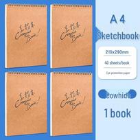 A4 Thickened Children's Sketchbook: Non-Bleed Art & Drawing Book for Students white