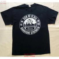 Sick Of It All T Shirt Queens 1986 Nyhc Hardcore Strength Sz Large L Blue Vintage Homme Graphic Comfortable Slightly XL black