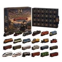 Collectible Acrylic Ornament 2026 Transportation Advent Calendar, 24-Day Set with Vehicle Holiday Collection Toy Figures, Christmas Tree Hanging C