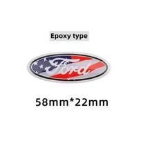 Automobilio vairo logotipas, emblema, lipduko apdaila Ford Focus Kuga Fiesta Edge Explorer Escape Ecosport Mondeo Fusion e142 Ranger Roush white