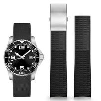 21mm Rubber Watch Strap Replacement Band for Longines Master, Conquest, HydroConquest 41mm 43mm Dials, Flexible Comfortable Unisex Sports Watch Acces juoda