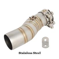 For CFMOTO 450MT 450 MT 2024 2025 Motorcycle Exhaust Escape Systems Titanium Alloy 50.5mm Middle Link Pipe Connecting Muffler Stainless Steel beige
