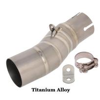For CFMOTO 450MT 450 MT 2024 2025 Motorcycle Exhaust Escape Systems Titanium Alloy 50.5mm Middle Link Pipe Connecting Muffler Titanium Alloy
