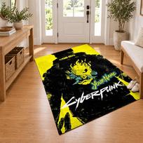 Cyberpunk 2077 Custom Name Personalized Rug Non‑Slip Doormat Floor Carpet Housewarming Birthday Gift for Family Friends 40cmx60cm brown