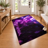 Cyberpunk 2077 Custom Name Personalized Rug Non‑Slip Doormat Floor Carpet Housewarming Birthday Gift for Family Friends 60cmx90cm