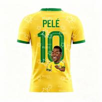 2026 Pelé Brazilijos komandos futbolo marškinėliai Rungtynių ir treniruočių apranga Vasaros sportiniai marškinėliai Vaikų drabužiai T-shirt Y2k M