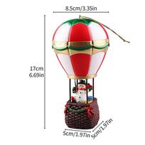 Christmas Light up Snowman Hot Air Balloon Ornament Xmas Decor Gift snowman įvairiaspalvis