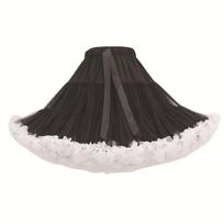 Pleated Design No Bone Petticoat 42cm 280g Hexagon Mesh Crinoline Lolita Tutu Skirt  Lolita Party 22 black