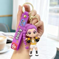 Kpop Demonų medžiotojas Gimtadienio vakarėlio dovanėlės Dovanos Raktų pakabukai Kpop Anime gerbėjams Kuprinės pakabukai Raktų pakabukas Naujieji metai 2026 Kalėdinės dovanos 1Pcs beige