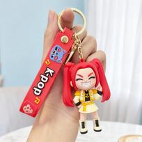 Kpop Demonų medžiotojas Gimtadienio vakarėlio dovanėlės Dovanos Raktų pakabukai Kpop Anime gerbėjams Kuprinės pakabukai Raktų pakabukas Naujieji metai 2026 Kalėdinės dovanos 1Pcs beige