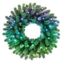 „Twinkly“ iš anksto apšviestas vainikas 50 RGB LED Žalias laidas Kištukas C tipo