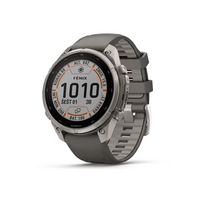 Garmin Fenix 9 Pro Smarthwatch 47mm Titanium Silver with Graphite Black Silicone Band