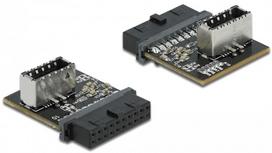Adapteris Delock 66432 66432 4043619664320 USB 3.2 Gen 1 Type-A, USB 3.2 Gen 1 20pin female, juoda sp.