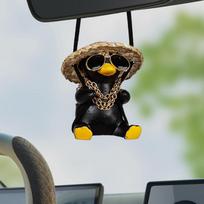 Car Pendant Swing Duck Car Rearview Mirror Pendant Car Pendant Car Pendant black tyrant beige