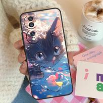 Funny Cute Cat Case For Honor X9b X9a X8a X7a X6a X9 X7 X6 X8 Cover For Honor 50 70 90 Lite Magic 4 5 Pro Honor Magic5 Lite white