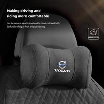 Automobilinės kėdutės zomšinė atminties putplasčio kaklo pagalvėlė galvos atrama Volvo Xc60 Xc90 V40 V60 S60 V50 V90 S80 C40 XC40 V70 XC70 C30 C70 Rdesign