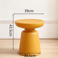 Creative Creamy Bedside Table: Wabi-Sabi Style for Bedroom, Living Room, or Small Apartment - French-Inspired Luxury orange