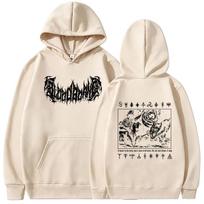 2026 Hot Game Bloodborne Fear The Old Blood Hoodie Men Women Gothic Oversized Hooded Vintage Printed Sweatshirt L beige