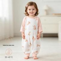 Vasarinis berankovis miegmaišis su kojomis - Vėsus ir lengvas unisex kūdikio pledas 120 cm (4-5 years, 30-32 lbs) gray