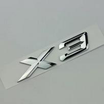 3D ABS Logotipas X3 Emblema Raidės Ženklelis Automobilio Galinės Bagažinės Lipdukas BMW X3 F25 E83 G01 G45 Xdrive 20d 30d 20i 28i 30i 35i Priedai ya2 white