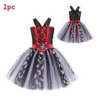 Pirate Costume For Kids With Lace Mesh Tulle For Halloween Party Dress Up Set,XXL black