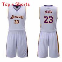 Los Angeles Lakers Lebron James Krepšinio Džersio Rinkinys Su Poliesterio Audiniu Vyrams Ir Sporto Entuziastams TagM=US XS balta