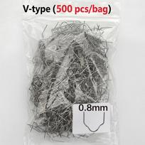 500Pcs Plastic Repair Machine Welding Hot Stapler Pre Cut Waves Staple 0.6Mm 0.8Mm Big Waves Sheet Metal Repair Tools A6