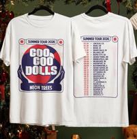 Goo Goo Dolls Summer Tour 2026 Retro Rock Band T-Shirt XXXL gray