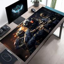Large Mouse Pad Tactical Soldier Design NonSlip Xxl Desk Pad Gaming Accessories Stitched Edges For Home And Game For Fps Gamer 800x300x3mm