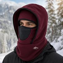 Unisex Sniego Kalnų Sporto Minkštas Balaklava - Rudens/Žiemos Bėgimo Vėjui Atspari Šildanti Pilno Veido Kaukė - Veido ir Kaklo Apsauga Šalto Oro Kepurė raudona