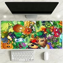 Plants Vs. Zombies Large Mouse Pad Keyboard Pad Office Mouse Mats Non-Slip Rubber Bottom Office Desk Accessory 30cmx60cm