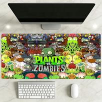 Plants Vs. Zombies Large Mouse Pad Keyboard Pad Office Mouse Mats Non-Slip Rubber Bottom Office Desk Accessory 30cmx60cm