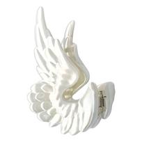3D Printed Angel Wing Hair Clip with 3D Feather Texture, Simulation Detail, and Spring-Hinged Claw Closure for Holiday Styling balta