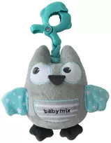 Lavinamasis pliušinis žaislas su segtuku Baby Mix pelėda mėtų spalvos