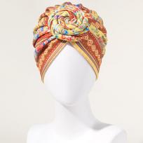 Galvos apdangalai, plaunami Populiarus retro spausdinimas Bohemian Women African Knot Head Wrap Turban Cap One Size beige