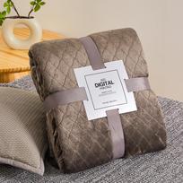 Prabangus deimantų rašto storas koralinio vilnos pledas 45×65cm no packaging white