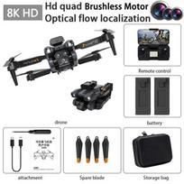 2025 P12 Pro Dronas 4K/8K HD Oro ESC Fotografijos Dronas Sekimas Mažos Galios Grįžimas Trijų Ašių Stabilizatorius Anti-shake Vaizdo Kvadrokopteris Žaislas Dovana 8K dual camera 1 battery juoda