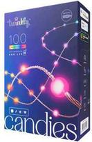 Lubinis šviestuvas „Twinkly Candies“ 100 perlų formos RGB šviesos diodų, skaidrus laidas, USB-C