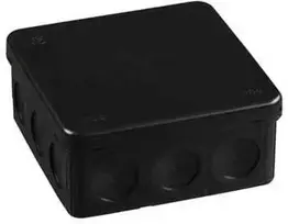 ABB Membraninė dėžutė IP65, juoda, be halogenų, 500V, -25...+60°C, 14xØ19mm membraninė kabelio įvadė, 104x104x46mm