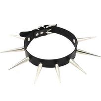 Red Long Spike Choker Punk Collar Women Men Rivets Studded Chocker Necklace  Fashion Goth Jewelry Metal Gothic Accessories black