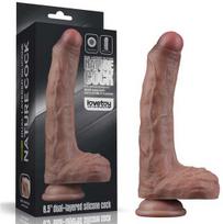LoveToy 8,5 colio dvisluoksnis silikoninis varpa