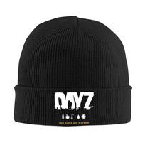 DayZ One Bullet and a Dream Knit Hat Beanies Autumn Winter Hat Warm Acrylic Fashion Shotting Game Caps Unisex Women  Gifts One Size black