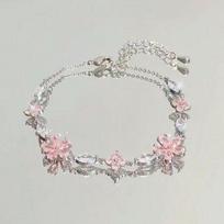 Exquisite Tulip Flower And Cute Rabbit Cherry Blossom Adjustable Bracelet For Women Trendy Party Jewelry gray