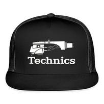 Technics Audio Black Trucker Hat Cap Adult Size black